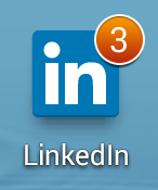 LinkedIn app icon with notifications