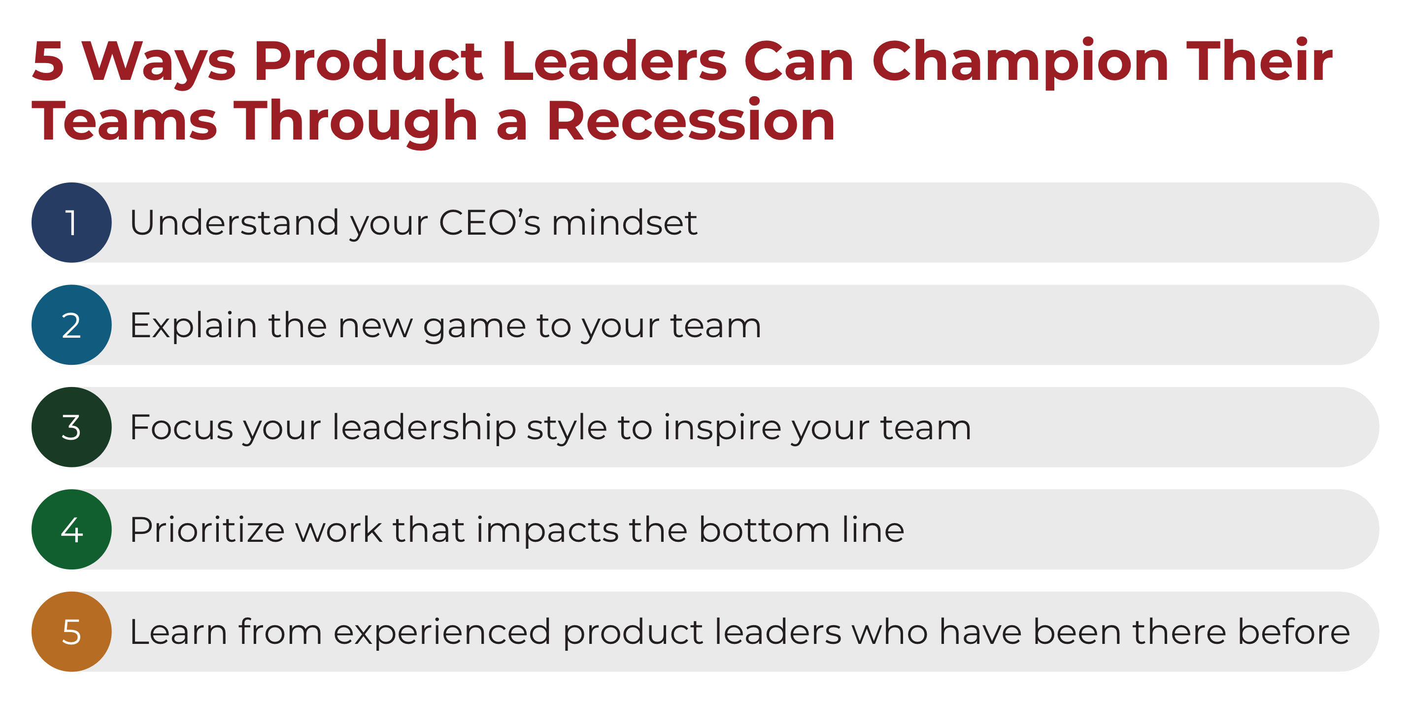 5 Ways Product Leaders Can Champion Their Teams Through a Recession